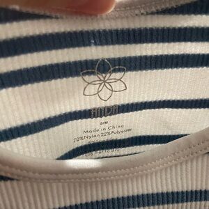 AUDA white/blue striped tank top